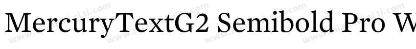 MercuryTextG2 Semibold Pro Web字体转换